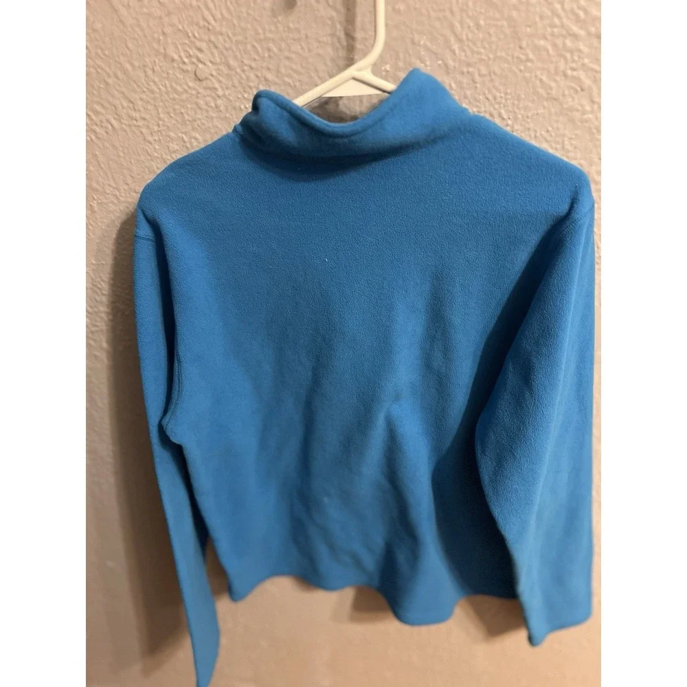 Kids The North Face Boys XL 18/20 Fleece 1/4 Zip‎ Pullover Blue Shirt Jacket